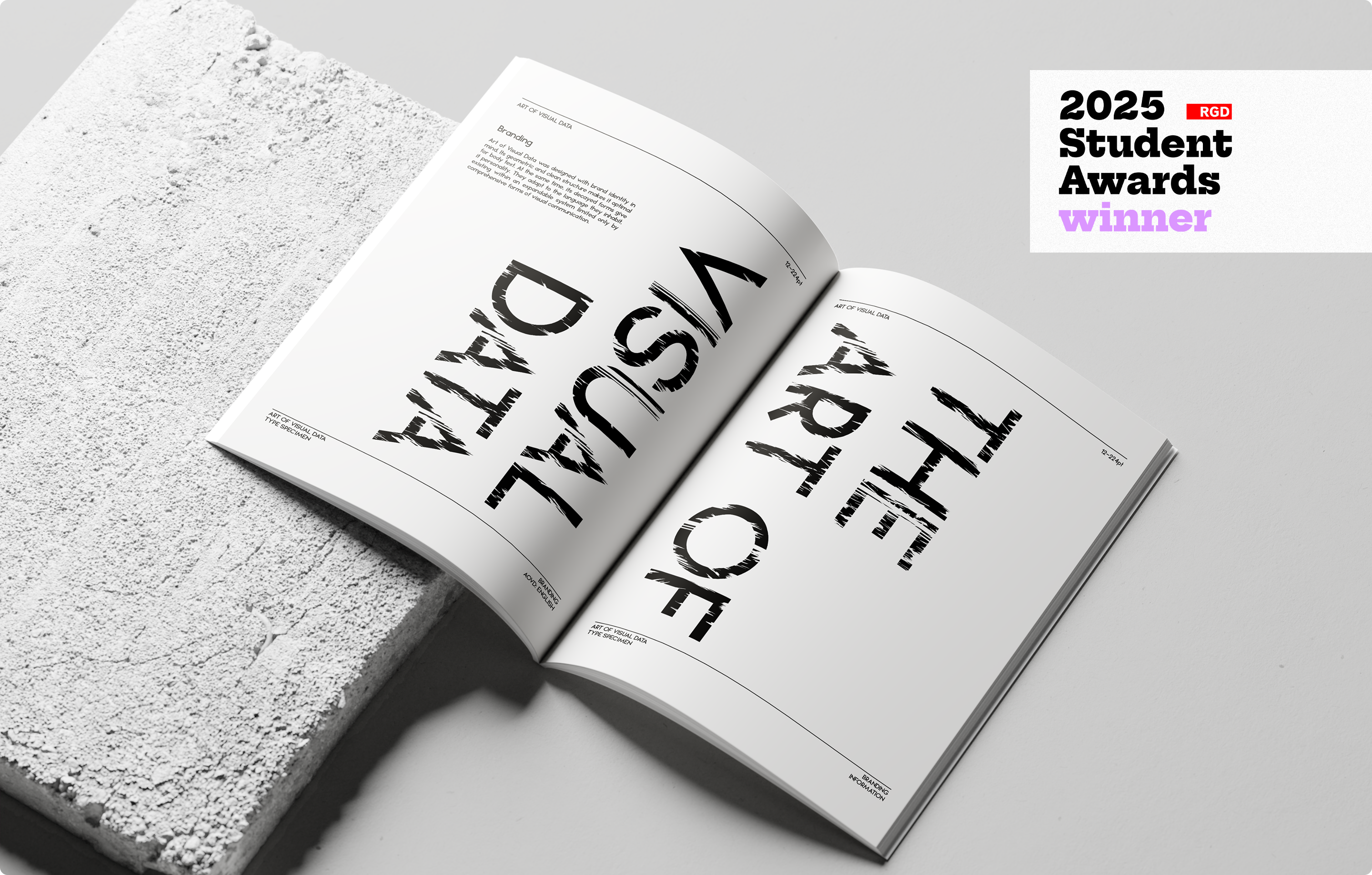 Spread of 'AoVD' Type specimen booklet.