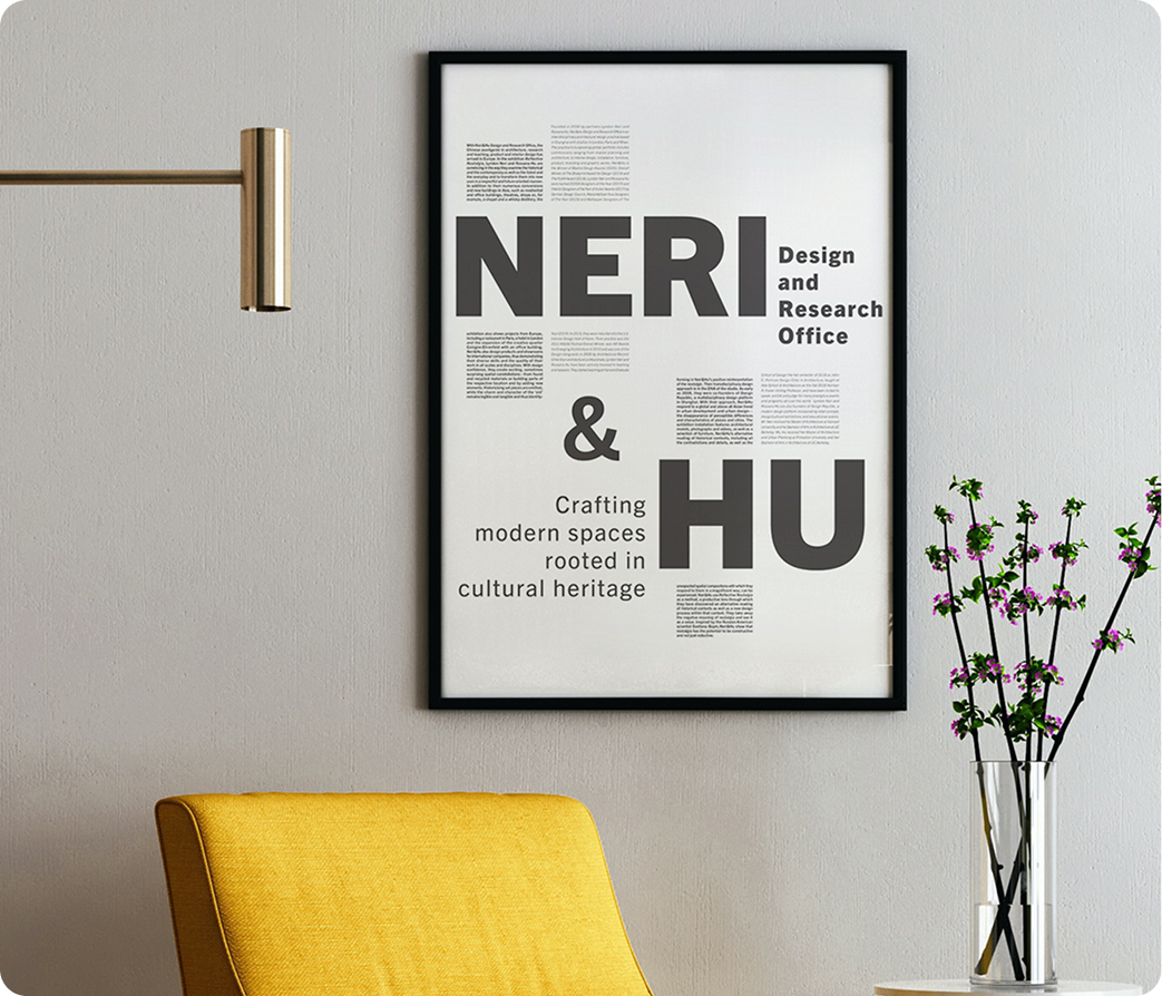 Minimalist poster design with geometric typography.